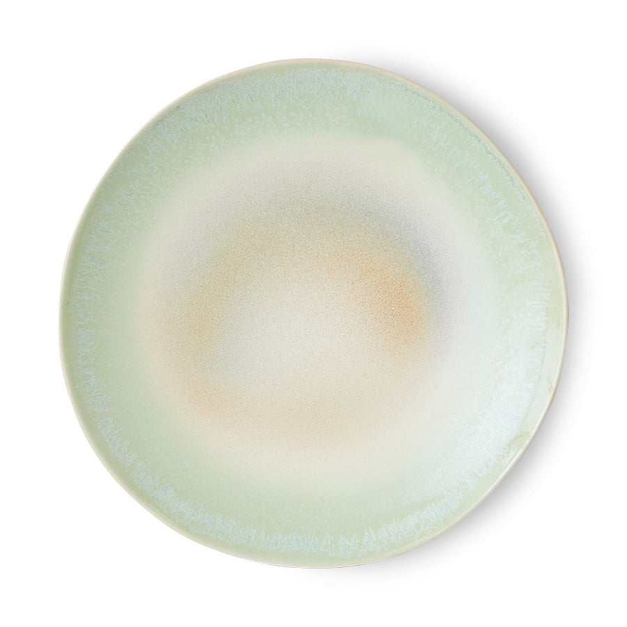 HKliving |70S CERAMICS: DINNER PLATE - PALMS