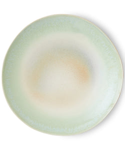 HKliving |70S CERAMICS: DINNER PLATE - PALMS