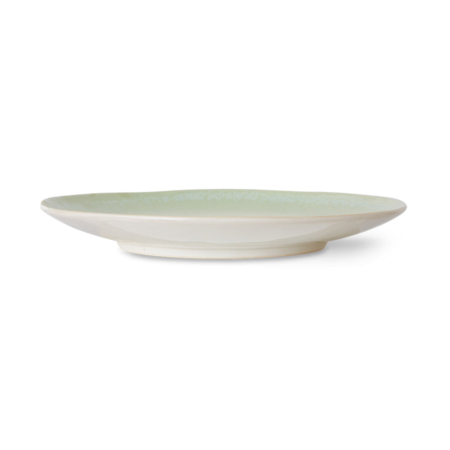 HKliving |70S CERAMICS: DINNER PLATE - PALMS