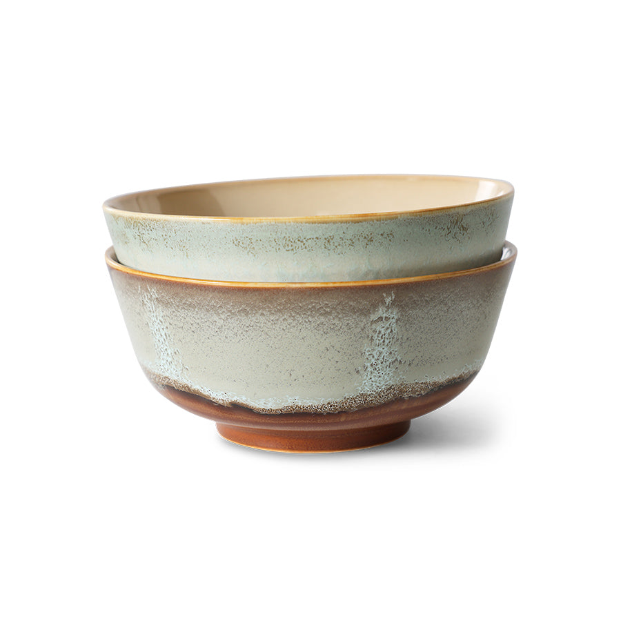 HKliving | 70S CERAMICS: RAMEN BOWL - VERGE (2pcs)