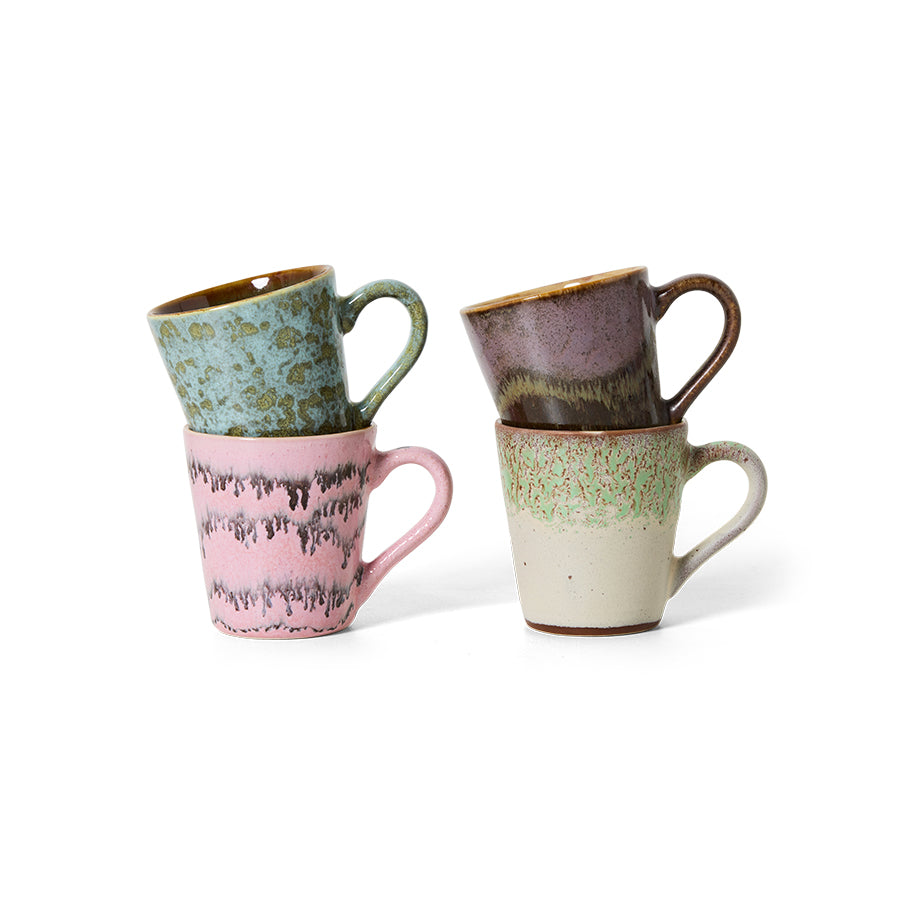 HKliving | 70S CERAMICS: ESPRESSO MUGS - BRUTALISM: TORRENT