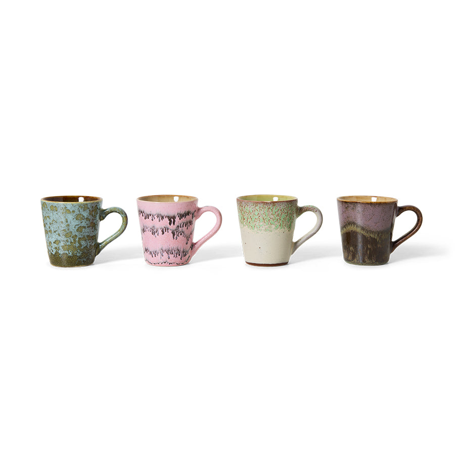 HKliving | 70S CERAMICS: ESPRESSO MUGS - BRUTALISM: VERDIGRIS