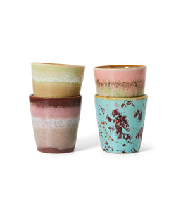 HKliving | 70'S RISTRETTO MUGS - FUTURISM: BLOOM