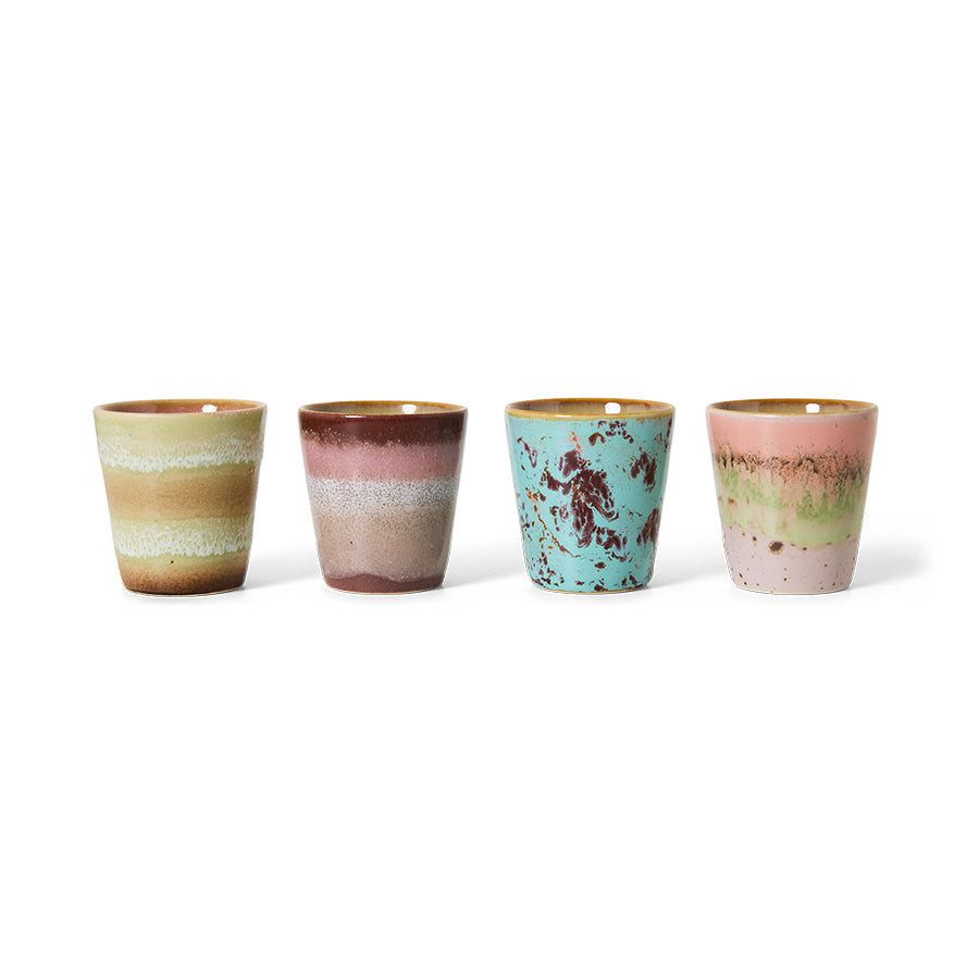 HKliving | 70'S RISTRETTO MUGS - FUTURISM: BLOOM
