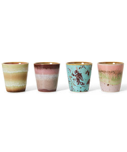 HKliving | 70'S RISTRETTO MUGS - FUTURISM: BLOOM