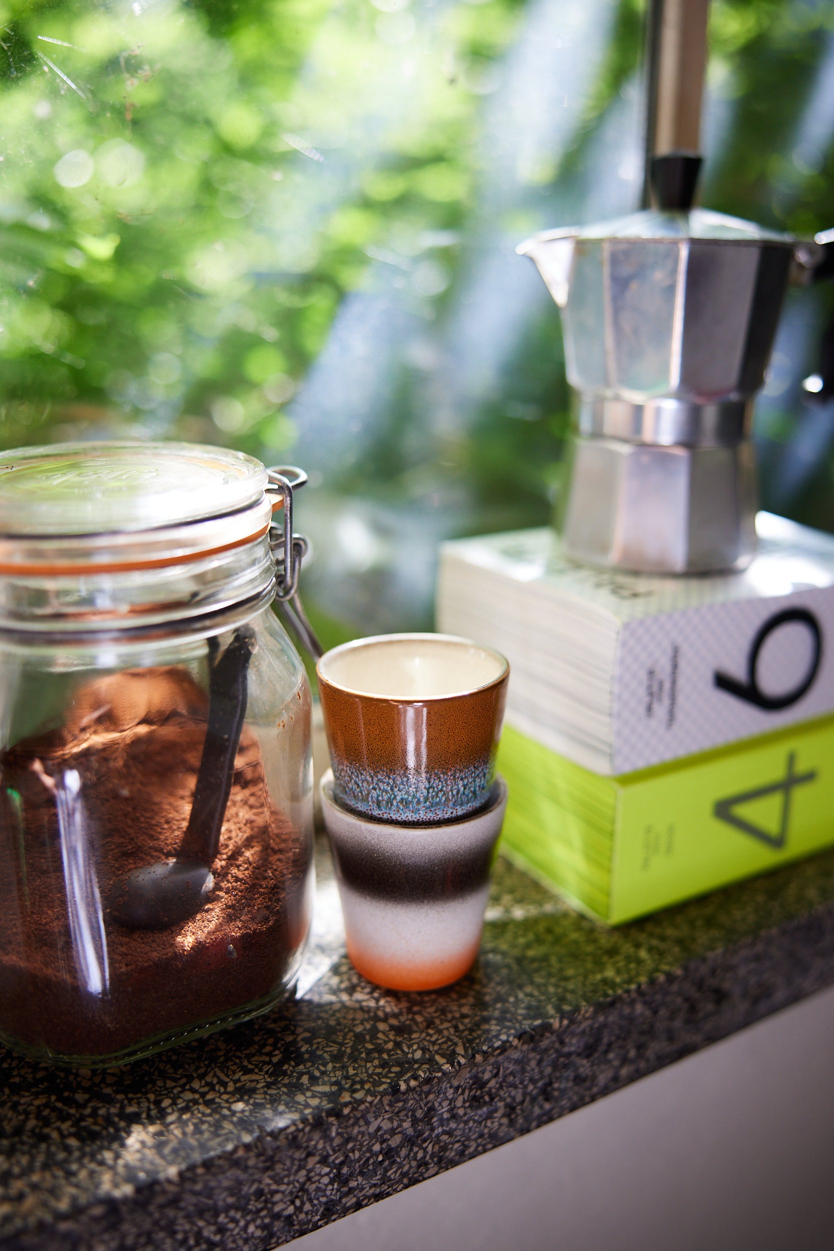 HKliving | 70'S RISTRETTO MUGS - GOOD VIBES ROCK ON