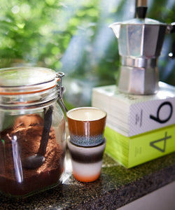 HKliving | 70'S RISTRETTO MUGS - GOOD VIBES ROCK ON