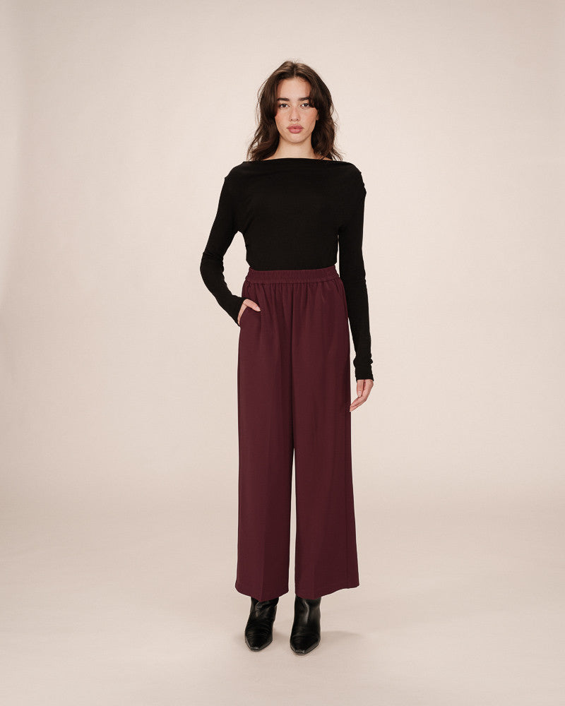 GRACE & MILA | NOBLESSE PANTS - BORDEAUX