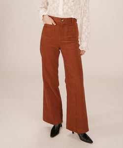 GRACE & MILA | SAMBA CORDUROY PANTS - BRIQUE
