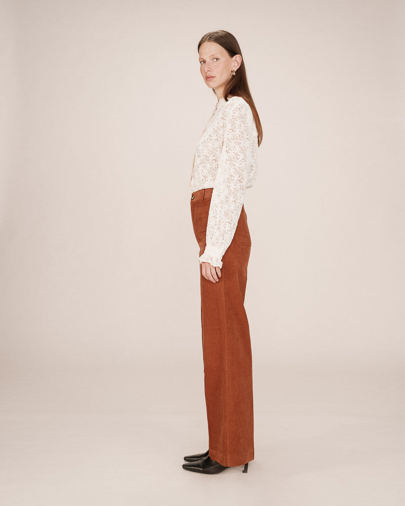 GRACE & MILA | SAMBA CORDUROY PANTS - BRIQUE