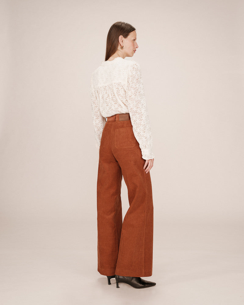 GRACE & MILA | SAMBA CORDUROY PANTS - BRIQUE