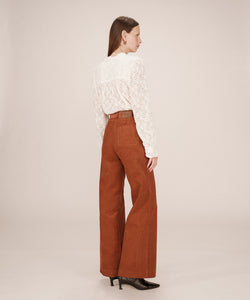 GRACE & MILA | SAMBA CORDUROY PANTS - BRIQUE