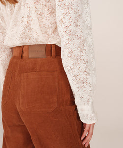 GRACE & MILA | SAMBA CORDUROY PANTS - BRIQUE