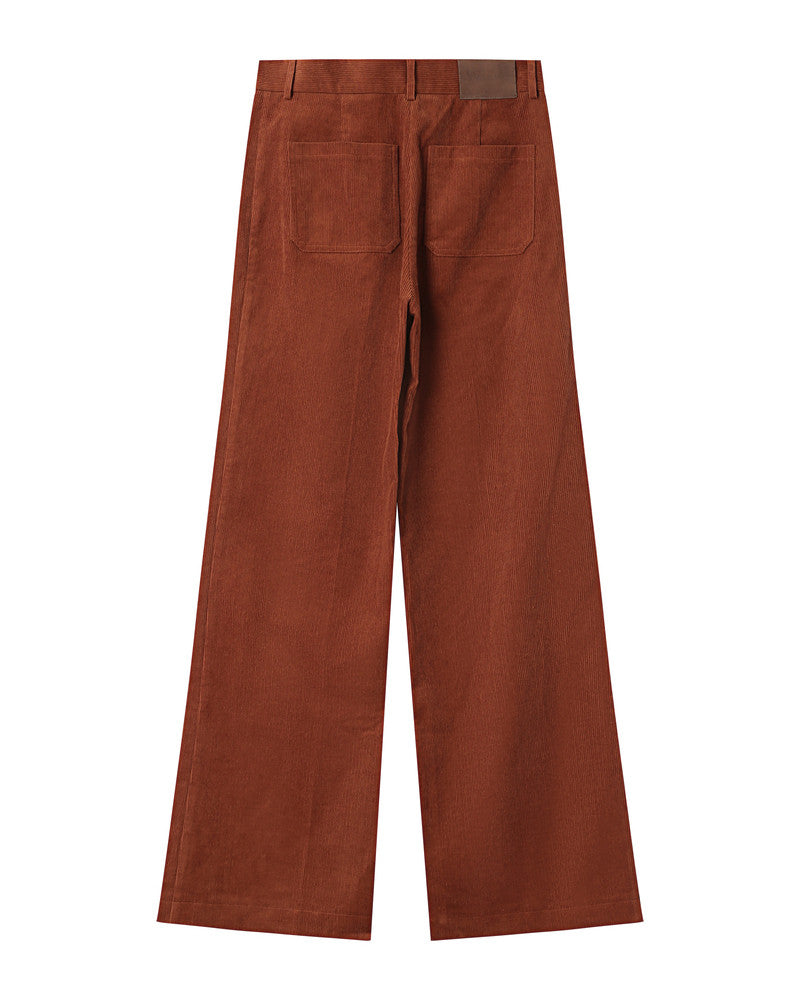GRACE & MILA | SAMBA CORDUROY PANTS - BRIQUE