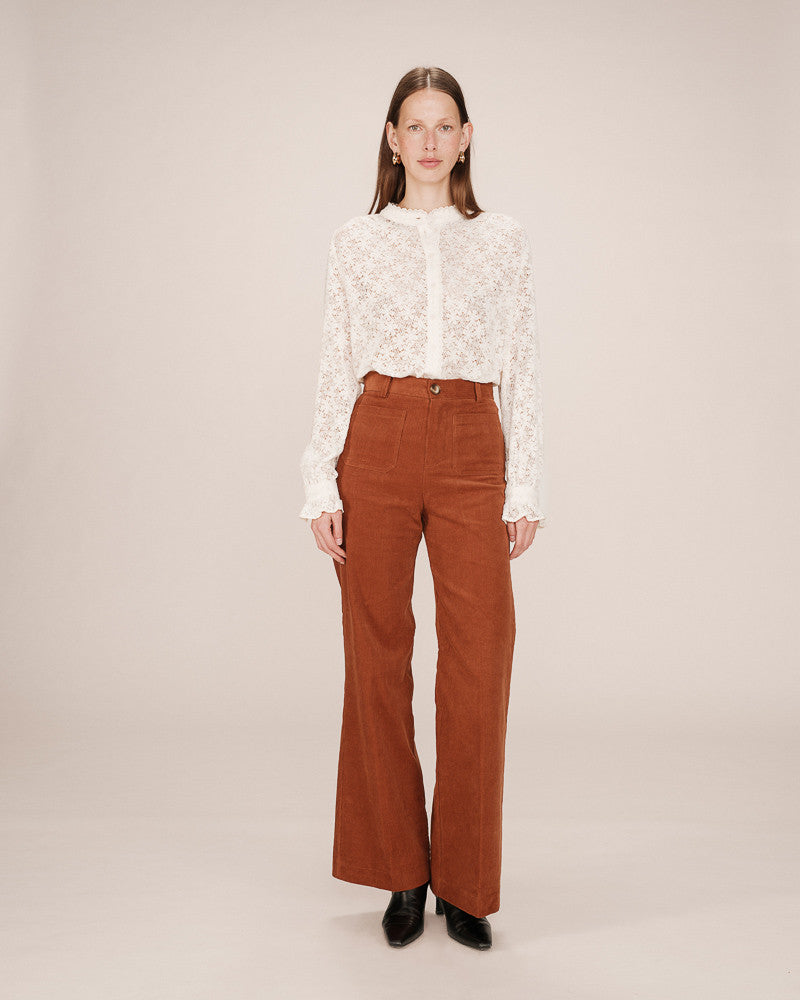 GRACE & MILA | SAMBA CORDUROY PANTS - BRIQUE