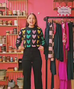 COMPAÑÍA FANTÁSTICA | HEARTS PULLOVER - BLACK