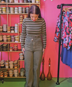 LEVI STRIPED SHIRT - GREEN