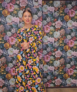 COMPAÑÍA FANTÁSTICA | BOLD FLORAL MIDI DRESS - MULTI