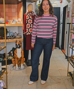 BONYE WIDE LEG JEANS - DARK BLUE