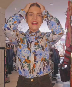 AUTUMN BLOUSE -  BLUE