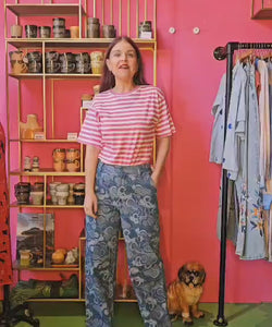 COMPAÑÍA FANTÁSTICA | STRIPED TEE - PINK & WHITE