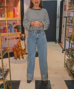 Y.A.S | TIRA HMW JEANS - LIGHT BLUE DENIM