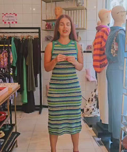 INNA CORCHET DRESS - BLUE