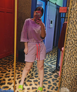 JADE STRIPED SWEAT - PURPLE