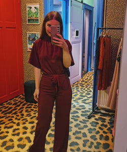 JUMPSUIT | GIRL TURTLENECK - BORDEAUX