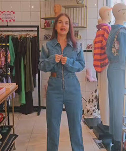 KATJA DENIM JUMPSUIT - BLUE