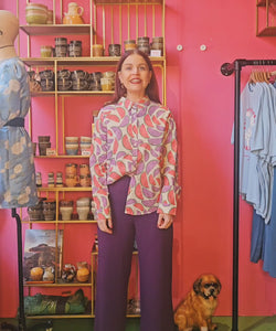 MELONS BLOUSE - PURPLE / RED