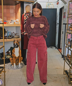 POLICENA VELVET PULLOVER - FIG