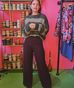 SAYRA LUREX STRIPED KNIT - KAKI