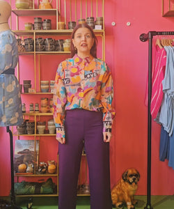 DELPHINE STRIPED SPENCER- FUCHSIA