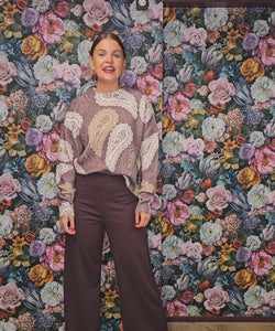 GUILLARD PAISLEY KNIT - COFFEE FUDGE
