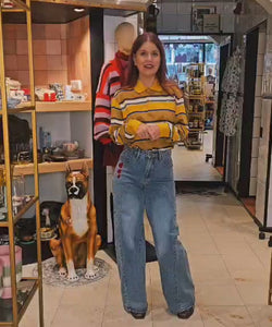 INES STRIPED POLO - YELLOW