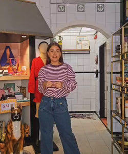 NOELA STRIPED SHIRT - PURPLE