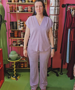 KACEY FLOWY PANTS - LILAC