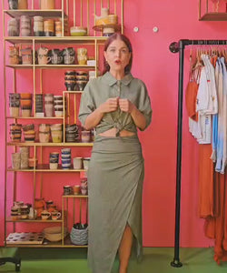 WIDE BLOUSE - GREEN