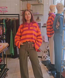 HARPER & YVE | POLLIE JUMPER - STRIPE SPICED ORANGE