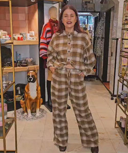 COMPAÑÍA FANTÁSTICA | FLANNEL CHECKED SHIRT - BROWN