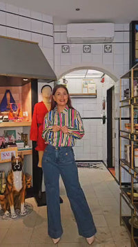 TAIANE STRIPED BLOUSE -  MULTI