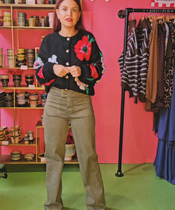 OLIVIA JEANS - OLIVE GREEN