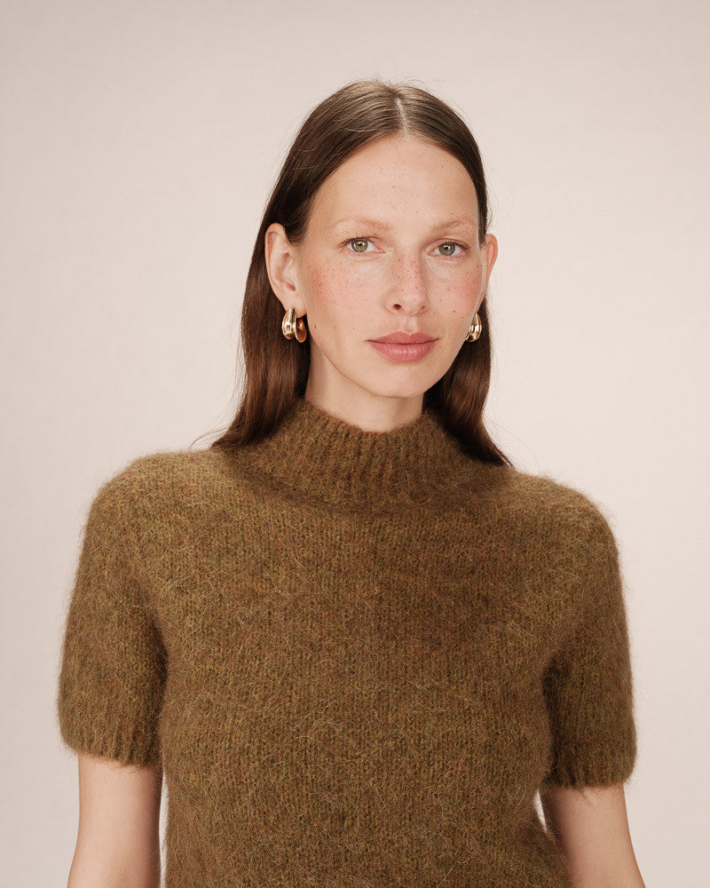 GRACE & MILA | SAULE SS PULLOVER - OLIVE
