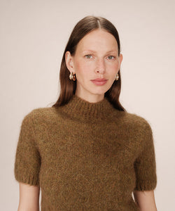 GRACE & MILA | SAULE SS PULLOVER - OLIVE