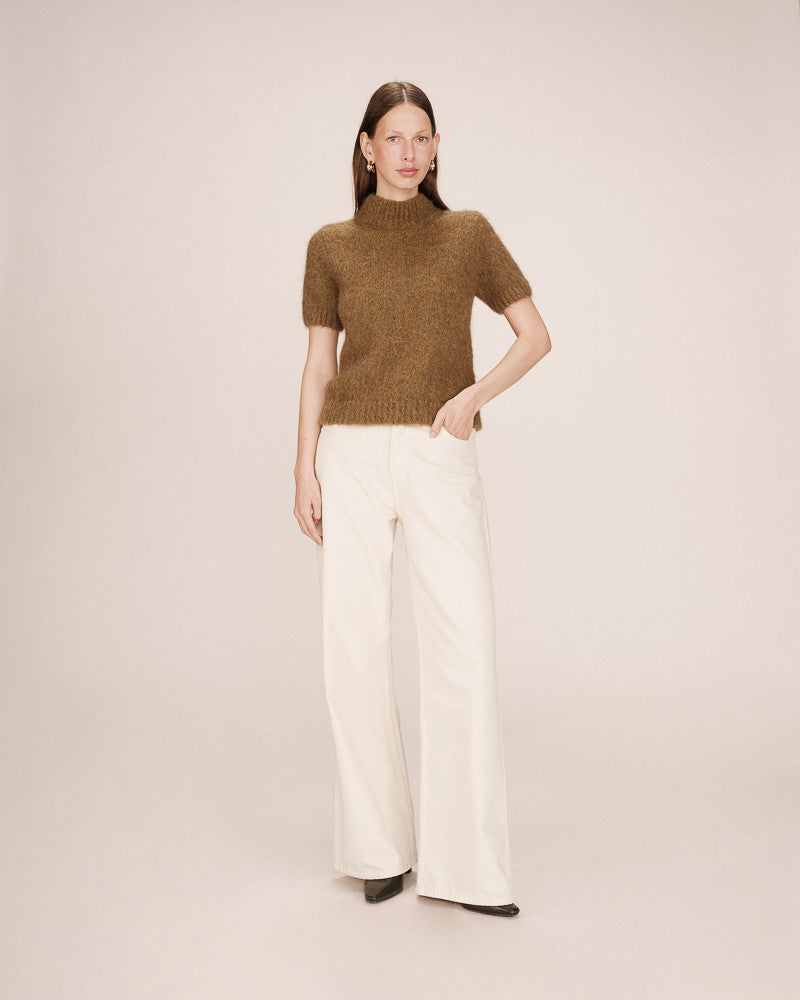 GRACE & MILA | SAULE SS PULLOVER - OLIVE