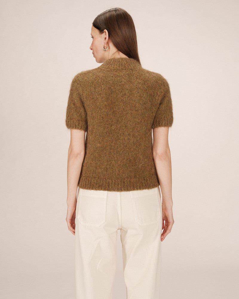 GRACE & MILA | SAULE SS PULLOVER - OLIVE