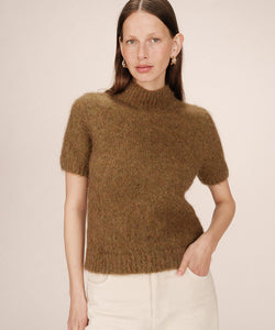 GRACE & MILA | SAULE SS PULLOVER - OLIVE