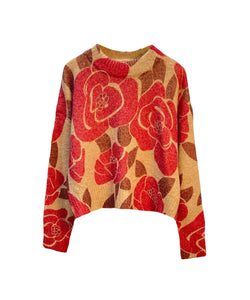 GUILLARD & ROSES LEAVES KNIT - CAMEL