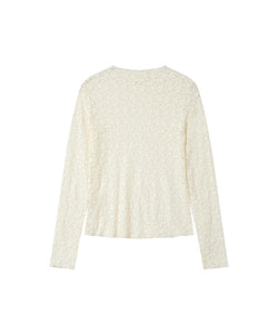 GRACE & MILA | SHADY LS LACE TOP - ECRU